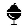 Ice cream vector glyph flat icon Royalty Free Stock Photo