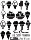 Ice Cream Icons and Lettering