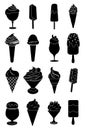 Ice cream icons set