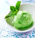 Ice Cream with Kiwi flavor Royalty Free Stock Photo