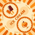 Ice cream label design Royalty Free Stock Photo