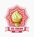 Ice cream label.