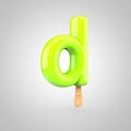 Ice cream letter D lowercase isolated on white background