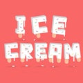 Ice cream. letter -