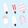 Ice cream page coloring vector design
