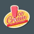 Ice cream logo with ice cream