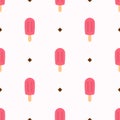 Ice cream lolly seamless pattern. Summer pattern