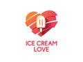 Ice Cream Love Logo Template