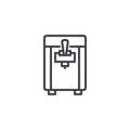 Ice cream machine outline icon