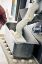 Ice cream machine production detail