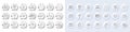 Ice cream, Market and Smile face line icons. For web app, printing. Line icons. Vector