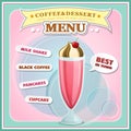 Ice cream menu cover Royalty Free Stock Photo