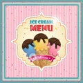 Ice cream menu cover Royalty Free Stock Photo