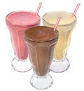 Ice cream milkshake drinks Royalty Free Stock Photo