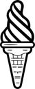 Ice cream - minimalist and simple silhouette - vector illustration Royalty Free Stock Photo