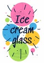 Ice cream modern vector poster