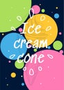 Ice cream modern vector poster