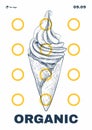 Ice cream modern vector poster