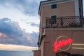 Ice cream neon sign, italian gelateria