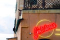 Ice cream neon sign, italian gelateria Royalty Free Stock Photo