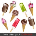 Ice cream pack. Collection