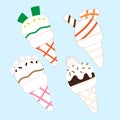 Ice cream page coloring vector design
