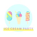 Ice cream party poster