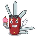 With ice cream penknife in the a character shape