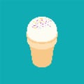 Ice cream pixel art. Sweets 8 bit