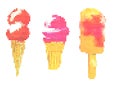 Ice cream. Pixel illustration