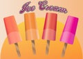 Ice cream popsicle, illustration Royalty Free Stock Photo