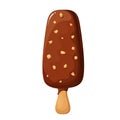 Ice cream popsicle on stick in chocolate glaze Royalty Free Stock Photo