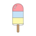 Ice cream popsicle vector illustration Royalty Free Stock Photo