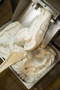 Ice cream preparation Royalty Free Stock Photo