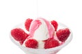 Ice Cream with Raspberries