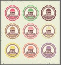 Ice cream retro labels set Royalty Free Stock Photo