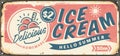 Ice cream retro sign template