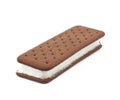 Ice cream sandwich isolated Royalty Free Stock Photo