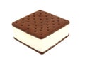 Ice Cream Sandwich Isolated (clipping path) Royalty Free Stock Photo