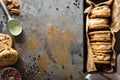 Ice cream sandwiches with chocolate chip cookies Royalty Free Stock Photo