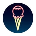 ice cream scoop delicious neon design