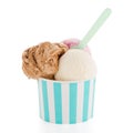 Ice cream scoop in paper cup Royalty Free Stock Photo