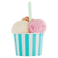 Ice cream scoop in paper cup Royalty Free Stock Photo