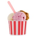 Ice cream scoop in paper cup Royalty Free Stock Photo
