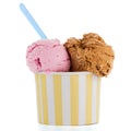 Ice cream scoop in paper cup Royalty Free Stock Photo