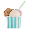 Ice cream scoop in paper cup Royalty Free Stock Photo