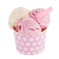 Ice cream scoop in paper cup Royalty Free Stock Photo