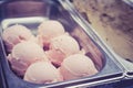 Ice cream Scoops Strawberry Fruit Flavor dessert