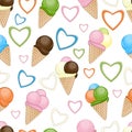 Ice cream seamless background