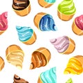 Ice cream seamless pattern